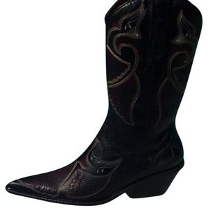 Western Couture Pig Leather Peace Intricate Stitch